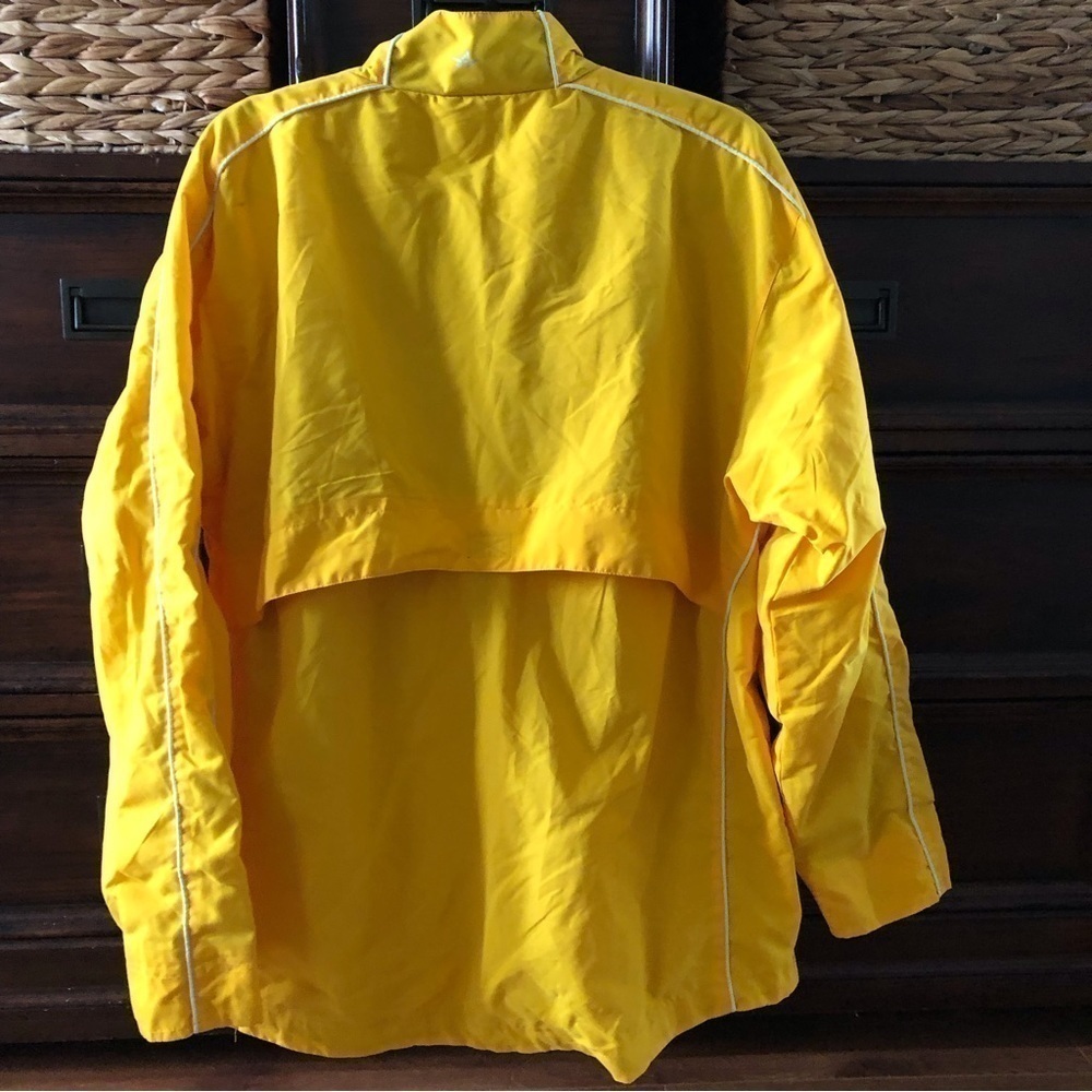 Vintage Alleson Athletic yellow Zip up windbreaker rain coat in size L - Picture 2 of 6
